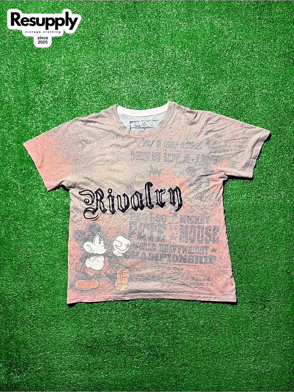 Disney T Shirt Mickey Mouse Boxing Peg Leg Pete Rivalry Men’s Size Medium